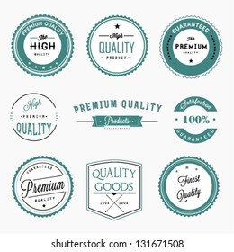 Premium quality labels set