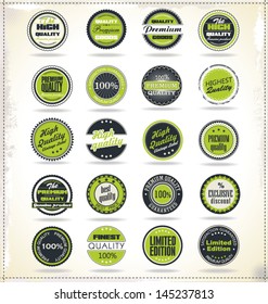 Premium quality labels set