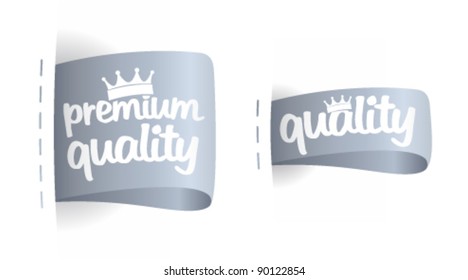 Premium quality labels set.