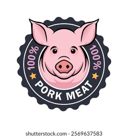 Premium Quality Lamb Meat Badge Design – 100% Fresh Organic Seal Logo