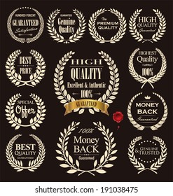 Premium quality laurel wreath, set