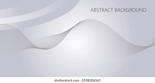 Premium quality lavender grey abstract background wave, Dynamic lavender grey pattern background, Modern flowing wavy lines, Fluidity background.
