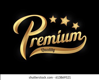 Premium quality lettering banner. Vector illustration.