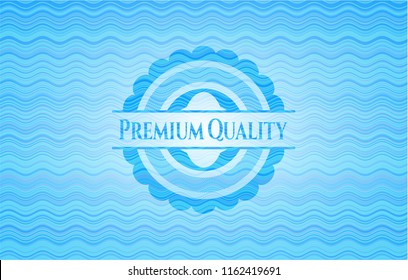 Premium Quality light blue water wave style emblem.