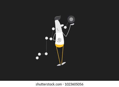 Premium Quality Line Icon And Concept Set Onboarding. Stock Market. Dropping And Raising Shares. vector Illustration. Isolated on a Black Background.