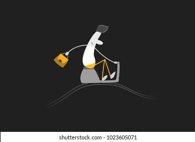 Premium Quality Line Icon And Concept Set Onboarding. Stock Market. Dropping And Raising Shares. vector Illustration. Isolated on a Black Background.