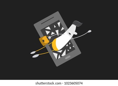Premium Quality Line Icon And Concept Set Onboarding. Stock Market. Dropping And Raising Shares. vector Illustration. Isolated on a Black Background.
