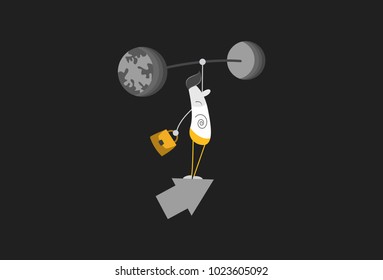 Premium Quality Line Icon And Concept Set Onboarding. Stock Market. Dropping And Raising Shares. vector Illustration. Isolated on a Black Background.