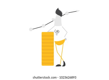 Premium Quality Line Icon And Concept Set Onboarding: Stock market. Vector Illustration. isolated on white background.
