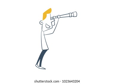 Premium Quality Line Icon And Concept Set Onboarding: Stock Market. Vector Illustration. Isolated on white background.