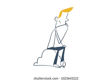 Premium Quality Line Icon And Concept Set Onboarding: Stock Market. Vector Illustration. Isolated on white background.