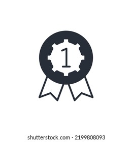 Qualitäts-Symbol der Linie Premium. Einfache Elementgrafik. Umrisssymbol-Design in Premium-Qualität.