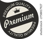 Premium quality logo with a crown and elegant design