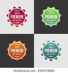 Arte vectorial, iconos y gráficos del logotipo de calidad de Premium
