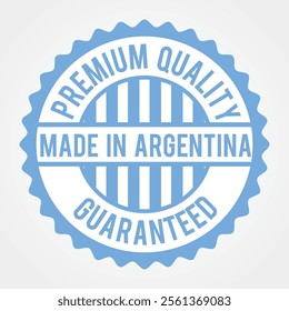 Premium Quality Made in ARGENTINA Guarantee Badge with Flagged Theme