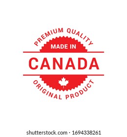 Premium quality made in Canada 100% original Product vector badge for your products.