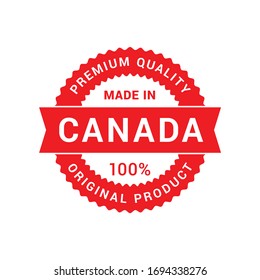 Premium quality made in Canada 100% original Product vector badge for your products.