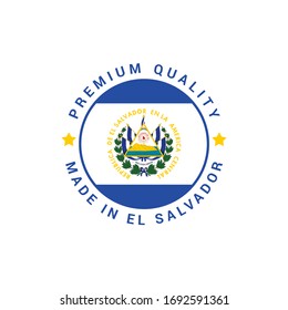 Premium quality made in El Salvador 100% original Product vector badge for your products.