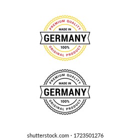 Premium quality made in Germany original Product vector badge for your products.