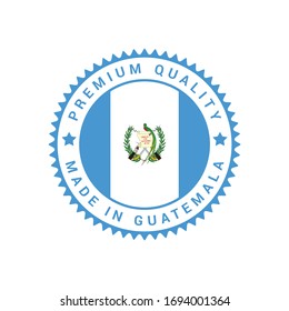 Premium quality made in  Guatemala 100% original Product vector badge for your products.