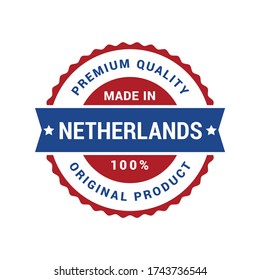 Premium quality made in Holland / Netherlands 100% original Product vector badge for your products.