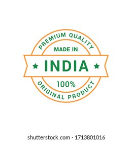 Premium Quality Made India 100 Original Stock Vector (Royalty Free ...