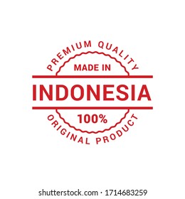 Premium quality made in Indonesia 100% original Product vector badge for your products.