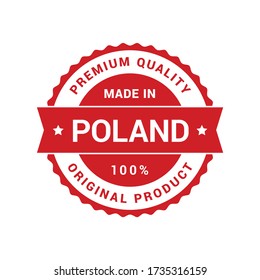 Premium quality made in Poland 100% original Product vector badge for your products.