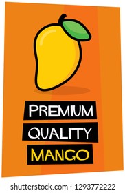 Premium Quality Mango Retro Poster Design 
