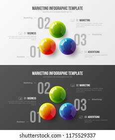 Premium quality marketing analytics presentation vector illustration template. Business data visualization creative design layout. Amazing colorful corporate statistics information infographic set.