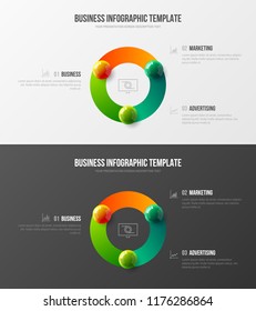 Premium quality marketing analytics presentation vector illustration template. Business data visualization creative design layout. Amazing colorful corporate statistics information infographic set.