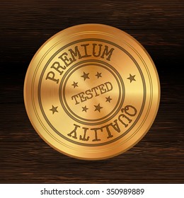 Tarjeta metálica de calidad superior. Ilustración del vector