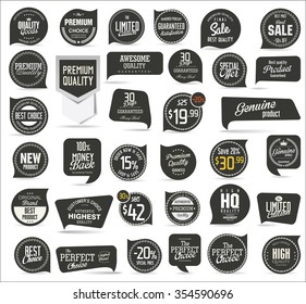 Premium quality modern labels collection