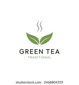 Premium quality organic tea leaf logo design. Logo for business, badge, herbal, and cafe.