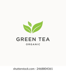 Premium quality organic tea leaf logo design. Logo for business, badge, herbal, and cafe.