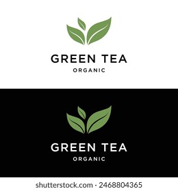 Premium quality organic tea leaf logo design. Logo for business, badge, herbal, and cafe.