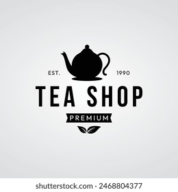 Premium quality organic tea leaf logo design. Logo for business, badge, herbal, and cafe.