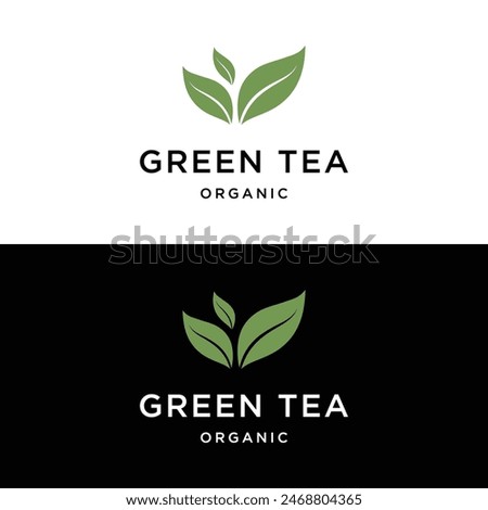 Premium quality organic tea leaf logo design. Logo for business, badge, herbal, and cafe.