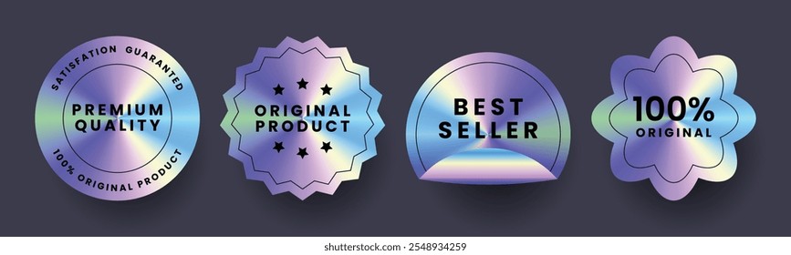 Premium quality, original product, Best seller, 100% sticker or label, holographic gradient color