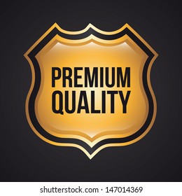 premium quality over black background vector illustration 