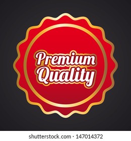 premium quality over black background vector illustration 