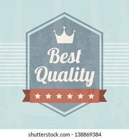 premium quality over blue background. vector illustration