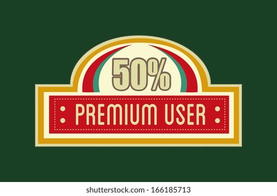premium quality over green background vector illustration 