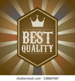 premium quality over vintage background. vector illustration