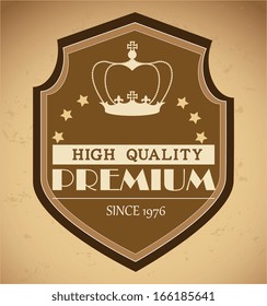 premium quality over vintage background vector illustration 