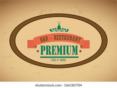 premium quality over vintage background vector illustration 