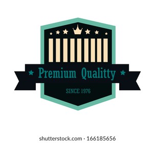 premium quality over white background vector illustration 