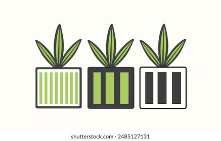 Premium quality  plant pot vector illustration design for use.