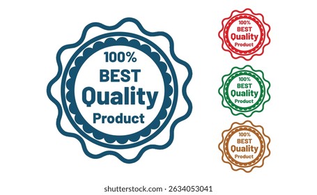 Premium Quality Product Badges Collection Blue Green Red Gold Best Quality Guarantee Seal