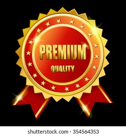 Premium quality product gold shiny emblem